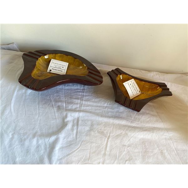 BMP harvest gold glaze ashtrays