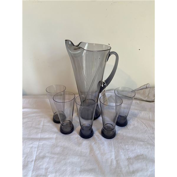 Vintage pitcher and glasses
