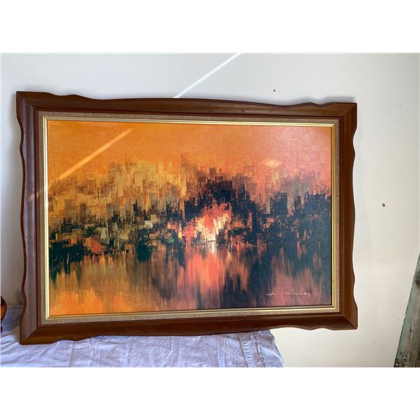 City scape wall hanging 41"x29"