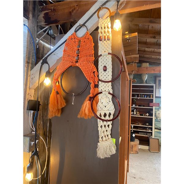 Macrame towel holders