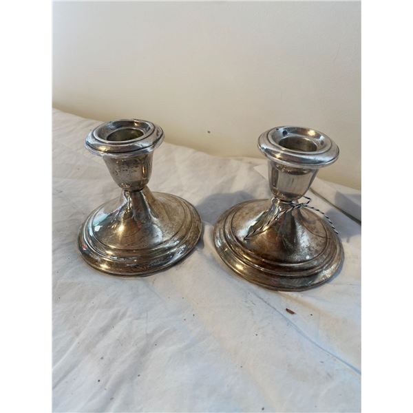 Gotham sterling weighted candle holders