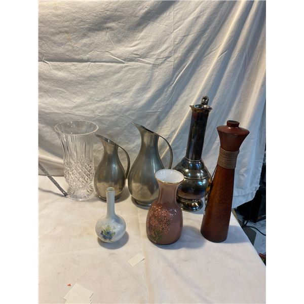 Pewter jugs and home decor