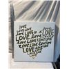 Love canvas wall hanging