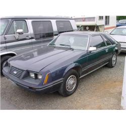 83 FORD MUSTANG 2DR E                                                 