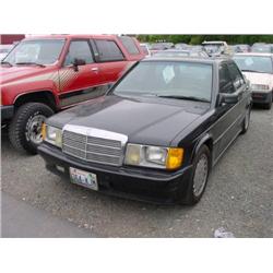 86 MERCEDES 190E 5SPD 4DR EXMT.                                       