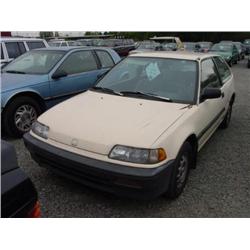 89 HONDA CIVIC 4SPD 2DR EXMT.                                         