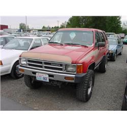 87 TOYOTA 4-RUNNER 4X4 2DR SUV EXMT.                                  