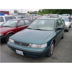 92 SUBARU LEGACY 4X4 4DR S/W EXMT.                                    