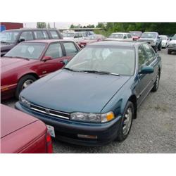 91 HONDA ACCORD SE 4DR EXMT. SALVAGE                                         