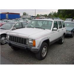91 JEEP CHEROKEE 4X4 4DR SUV EXMT.                                    