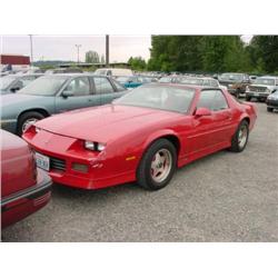 89 CHEVROLET CAMARO 5SPD T-TOP EXMT.                                  