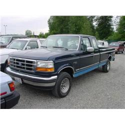 *93 FORD F-150 EXT CAB 4X4 P/U EXMT.                                  
