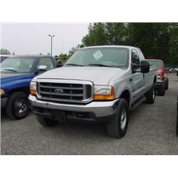 *00 FORD F-350 XLT SUPR DUTY 4X4 P/U 093258 ACTUAL                    