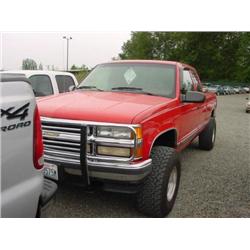 95 CHEVROLET SILVERADO EXT CAB 4X4 P/U 085,812 ACTUAL                 