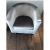 Image 1 : Silvery Club Chair- Velvet like...Velcro cushion