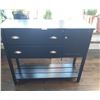 Image 1 : Black Two Drawer & cabinet Console Table