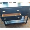 Image 4 : Black Two Drawer & cabinet Console Table