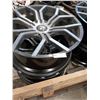 Image 3 : Four Black tire rims 23.5"D 10.5"H -Dub  12 Bolt Pattern