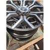 Image 4 : Four Black tire rims 23.5"D 10.5"H -Dub  12 Bolt Pattern
