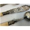 Image 5 : ANTIQUE SILVER  ENGRAVED SERVING UTENSILS