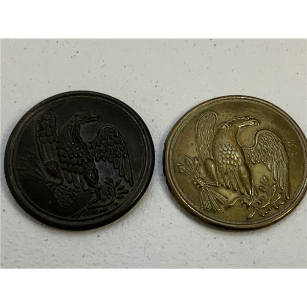 US CIVIL WAR UNION EAGLE BREAST PLATES LOT OF 2