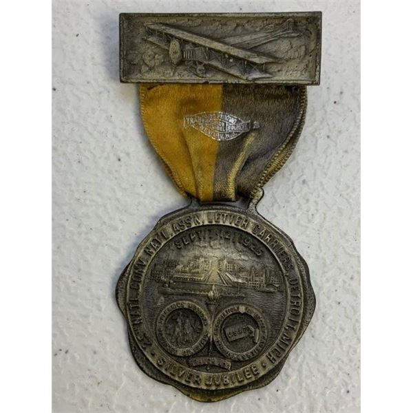 ANTIQUE US 1925 LETTER CARRIERS SILVER JUBILEE MEDAL