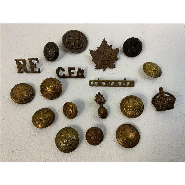 VINTAGE CANADIAN MILITARY INSIGNIA BADGES AND PINS