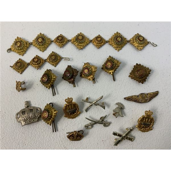VINTAGE UK AND COMMONWEALTH MILITARY INSIGNIA BADGES AND PINS