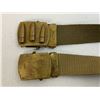 Image 1 : WWII US MILITARY WEB BELTS WITH BRASS BUCKLES