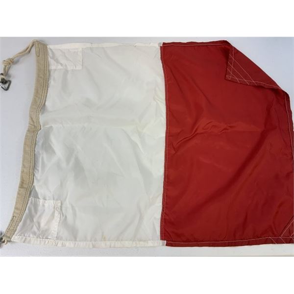 VINTAGE GERMAN NAVY INTERNATIONAL CODE SIGNAL FLAG LETTER H - HOTEL