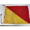 Image 1 : VINTAGE GERMAN NAVY INTERNATIONAL CODE SIGNAL FLAG LETTER O - OSCAR