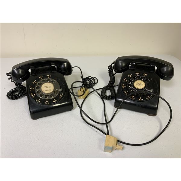WESTERN ELECTRIC VINTAGE BAKELITE DESK PHONES TELEPHONE ART DECO ROTARY SET