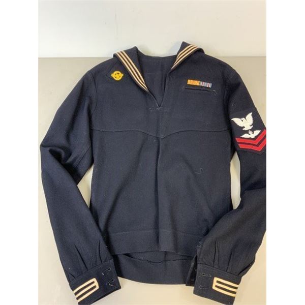 WWII US NAVY PETTY OFFICER DRESS UNIFORM JUMPER "CRACKERJACKS"
