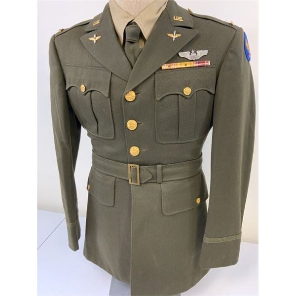 WWII US AIR FORCE OFFICER SECOND LIEUTENANT TUNIC JACKET UNIFORM 1942 DATED
