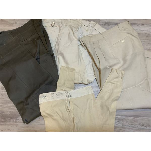 WWII US MILITARY ARMY NAVY LOT OF DRESS PANTS TROUSERS AND UNDER PANTS