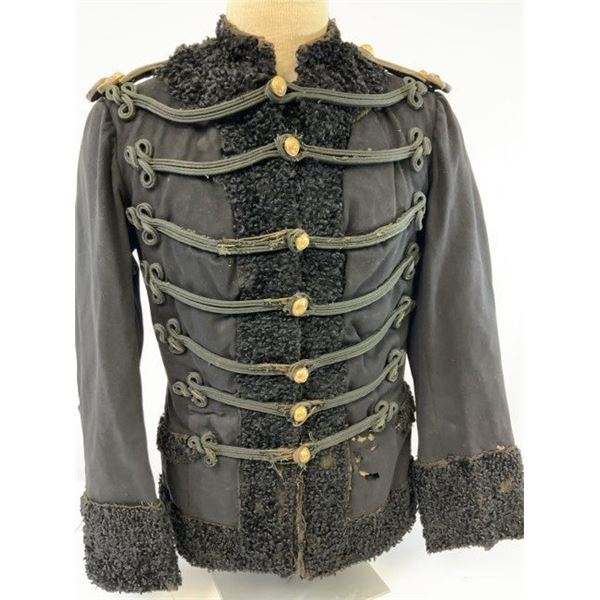 ANTIQUE FRENCH 19th CENTURY HUSSAR PELICE UNIFORM JACKET 1870S-1890S