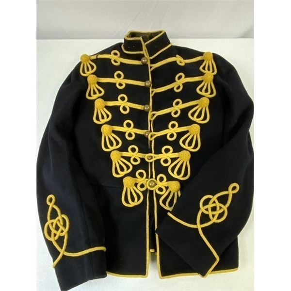 PRE WWI BRITISH HUSSAR DRESS BLUE WOOL TUNIC DATED 1909