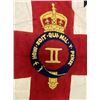 Image 2 : LARGE ANTIQUE BRITISH LATE 18th CENTURY REGIMENTAL FLAG