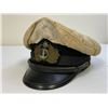 Image 2 : WWII IMPERIAL JAPANESE NAVY OFFICER'S VISOR HAT WITH WHITE TOP