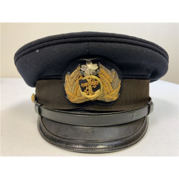 WWII IMPERIAL JAPANESE NAVY OFFICER'S VISOR HAT AND BOX