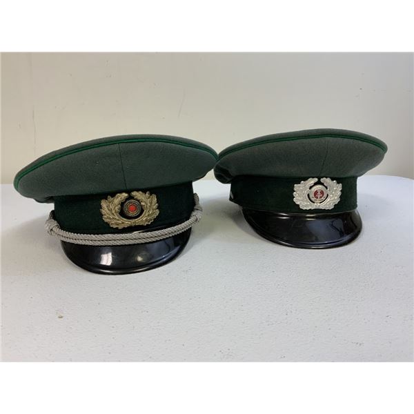 EAST GERMANY DDR POLICE LOT OF  VISOR CAPS HATS