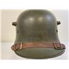 Image 3 : WWI IMPERIAL GERMAN M18 STEEL HELMET COMPLETE WITH LINER AND CHIN STRAP