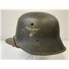 Image 2 : WWII GERMAN EARLY LUFTWAFFE M18 TRANSITIONAL HELMET WITH BATTLE DAMAGE