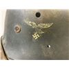 Image 3 : WWII GERMAN EARLY LUFTWAFFE M18 TRANSITIONAL HELMET WITH BATTLE DAMAGE