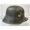 Image 5 : WWII GERMAN EARLY LUFTWAFFE M18 TRANSITIONAL HELMET WITH BATTLE DAMAGE