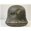 Image 7 : WWII GERMAN EARLY LUFTWAFFE M18 TRANSITIONAL HELMET WITH BATTLE DAMAGE