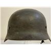 Image 2 : WWII GERMAN M35 ARMY COMBAT HELMET WITH LINER SHRAPNEL IMPACTED