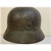 Image 4 : WWII GERMAN M35 ARMY COMBAT HELMET WITH LINER SHRAPNEL IMPACTED