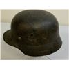 Image 7 : WWII GERMAN M35 ARMY COMBAT HELMET WITH LINER SHRAPNEL IMPACTED