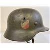 Image 1 : WWII GERMAN ARMY M35 DD NAMED COMBAT HELMET COMPLETE WITH LINER AND CHIN STRAP